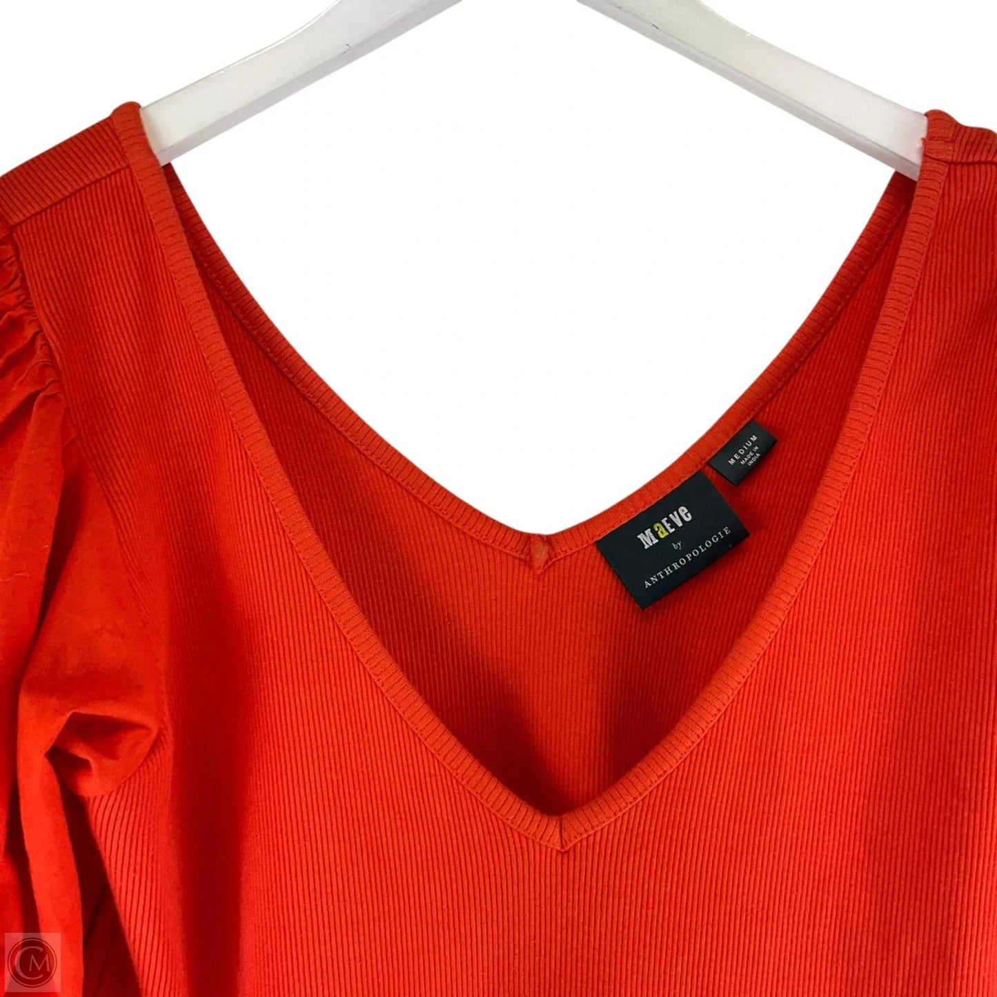 Top Short Sleeve By Maeve In Orange, Size: M