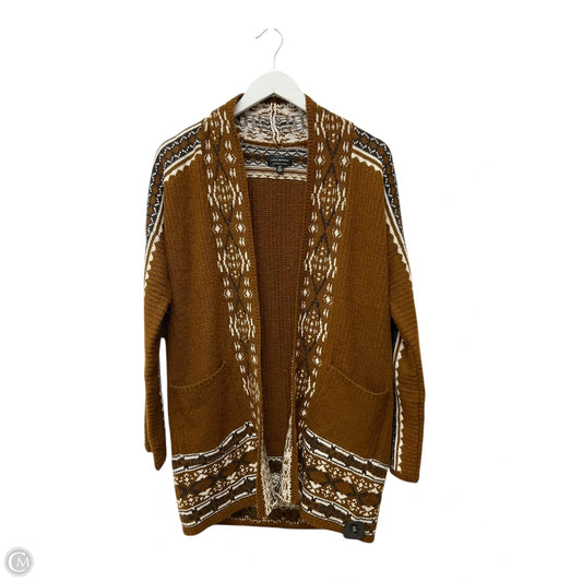 Sweater Cardigan By Lucky Brand In Brown, Size: S