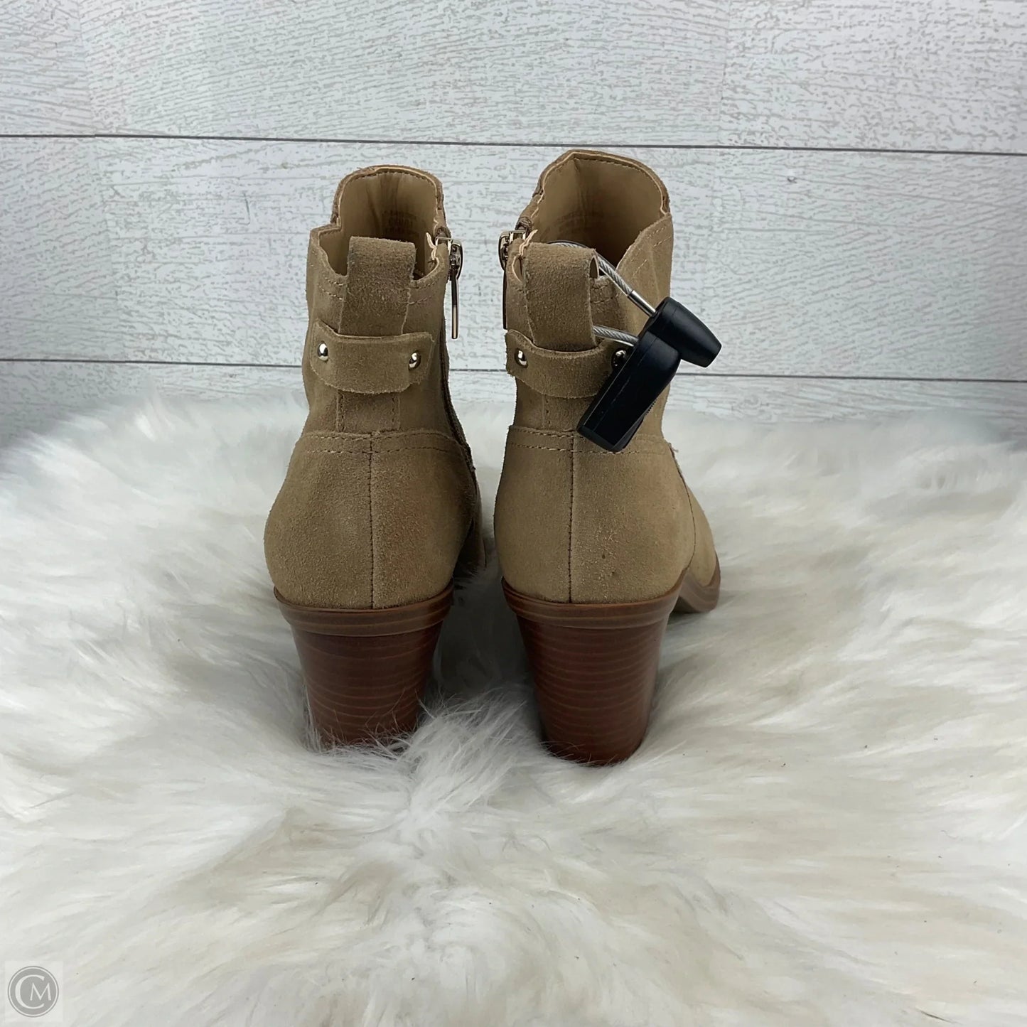 Boots Ankle Heels By Vince Camuto In Tan, Size: 6.5