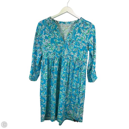 Dress Designer By Lilly Pulitzer In Blue & Green, Size: Xs