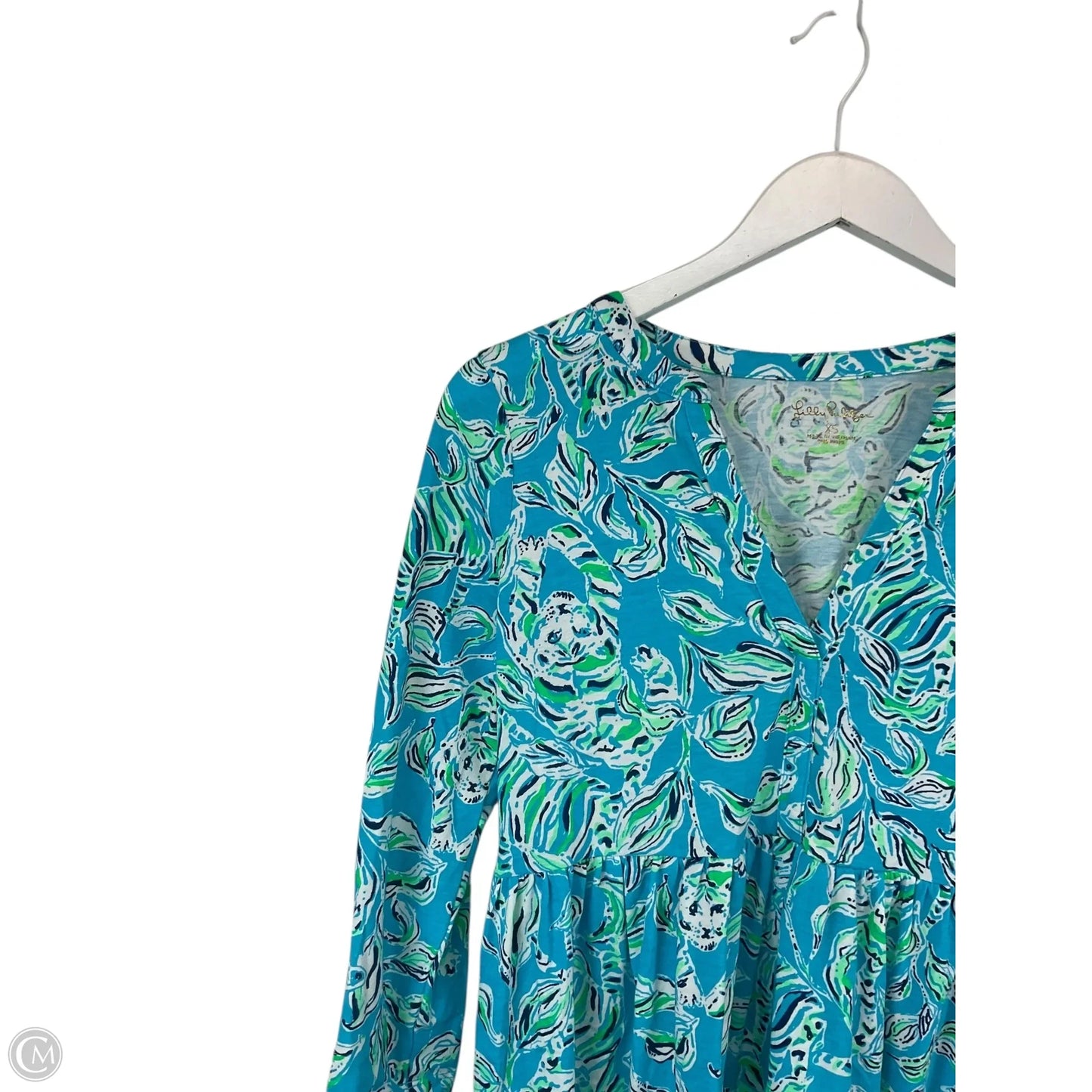 Dress Designer By Lilly Pulitzer In Blue & Green, Size: Xs