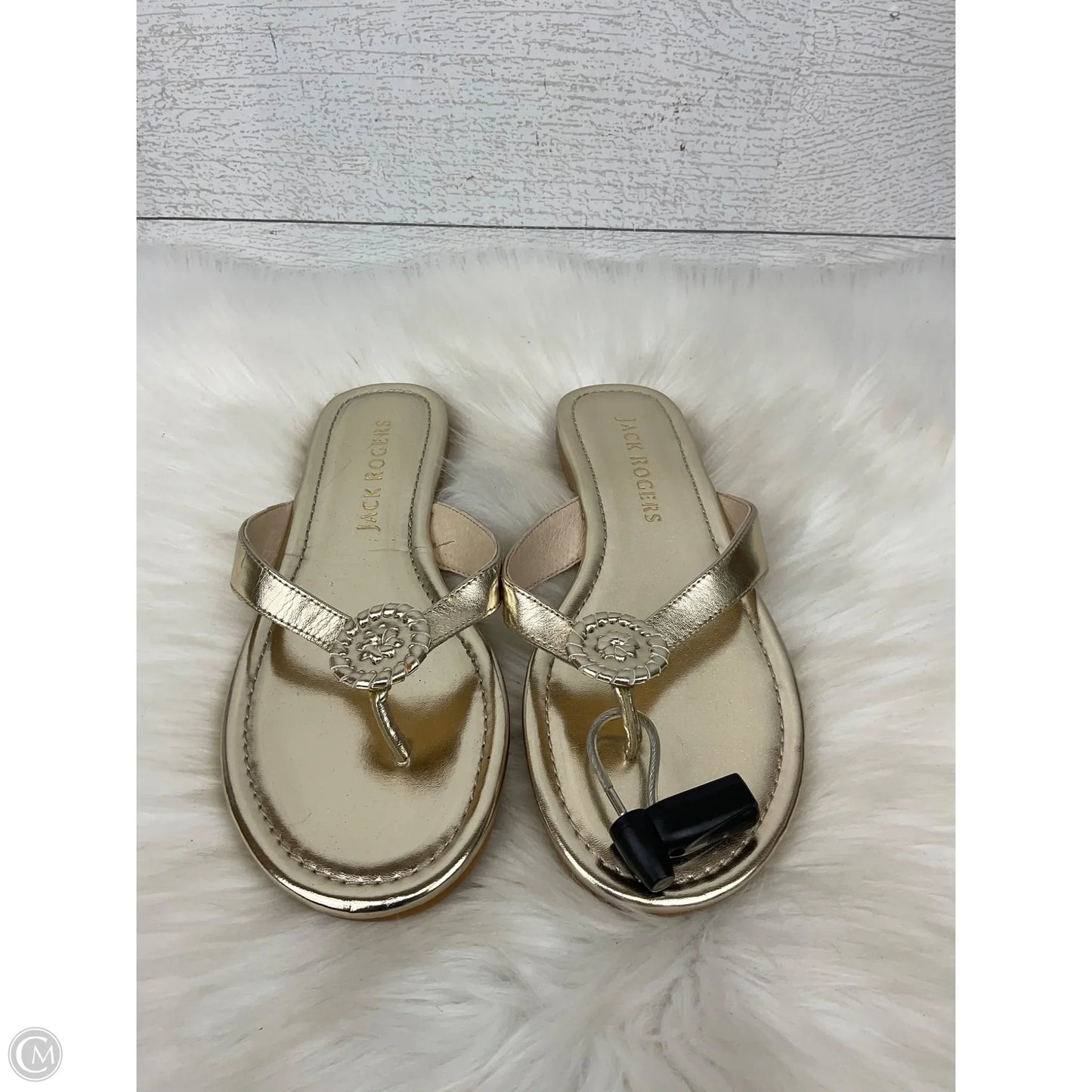 Sandals Flip Flops By Jack Rogers In Gold, Size: 8.5