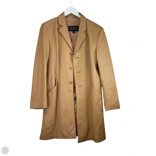 Coat Leather By Wilsons Leather In Tan, Size: L