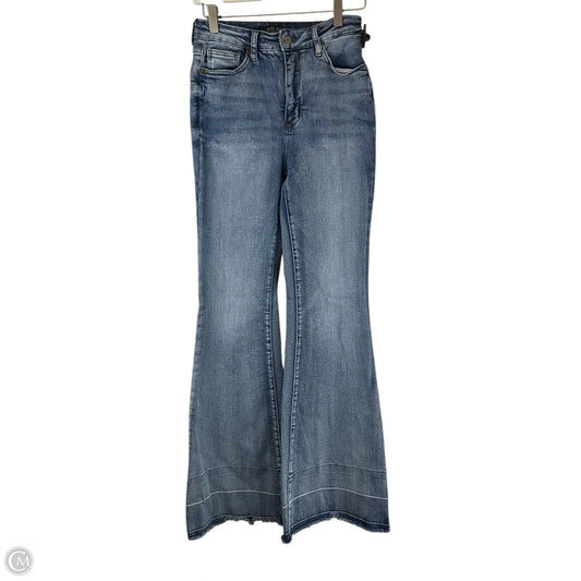 Jeans Flared By Judy Blue In Blue Denim, Size: 4