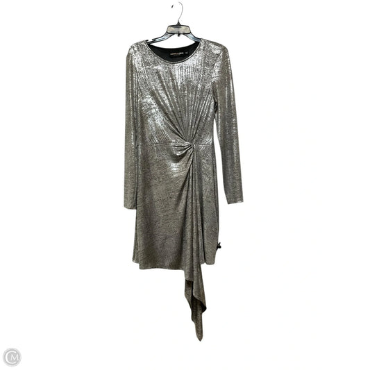 Dress Casual Midi By Clothes Mentor In Silver, Size: M