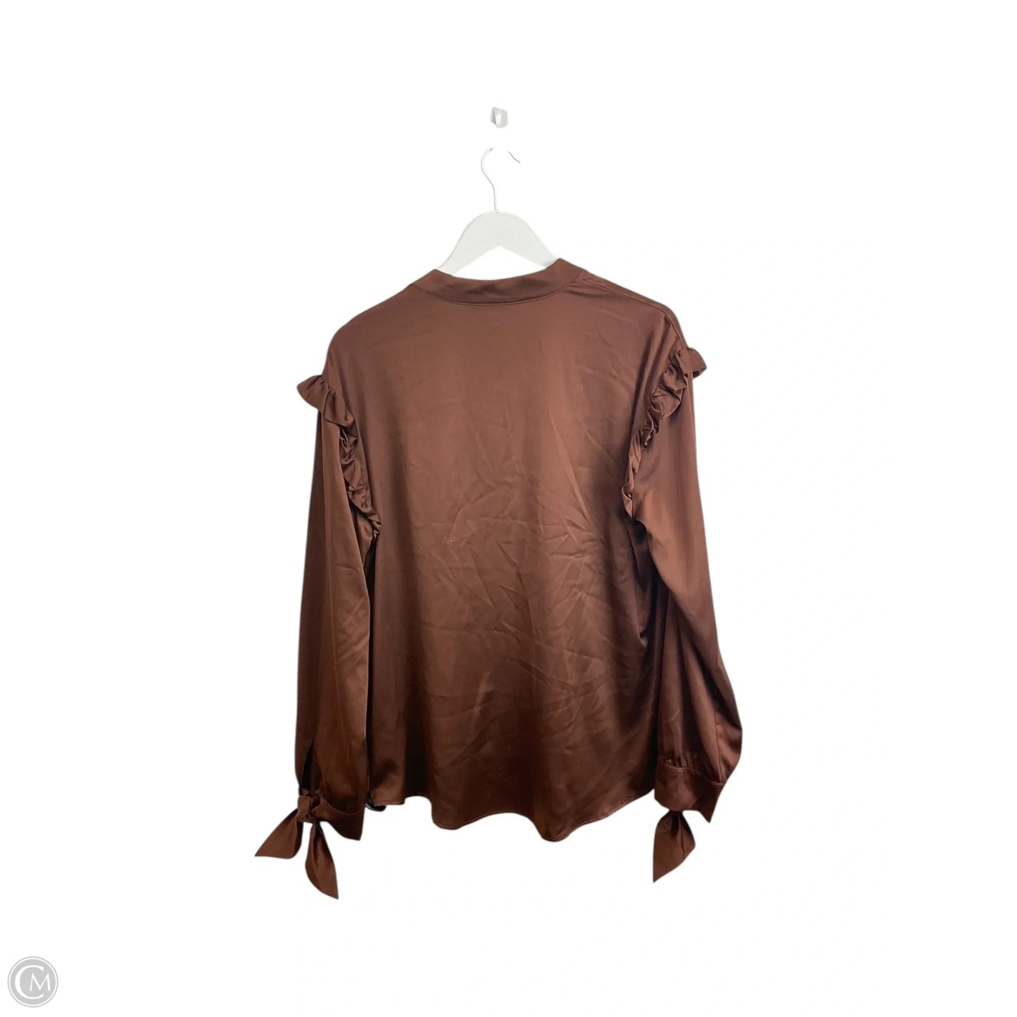 Top Long Sleeve By Express In Brown, Size: M