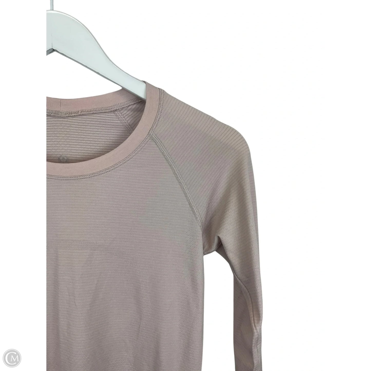Athletic Top Long Sleeve Collar By Lululemon In Pink, Size: S