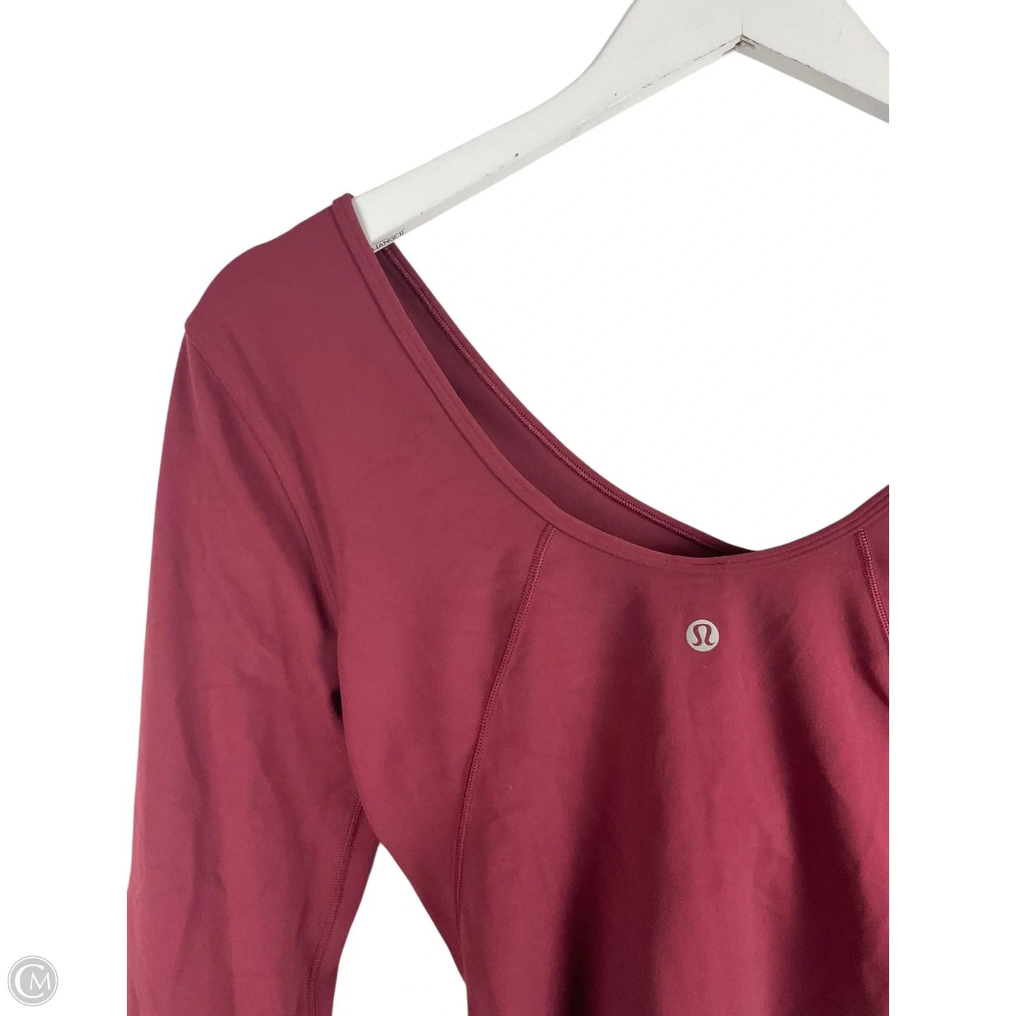 Athletic Top Long Sleeve Collar By Lululemon In Red, Size: 6