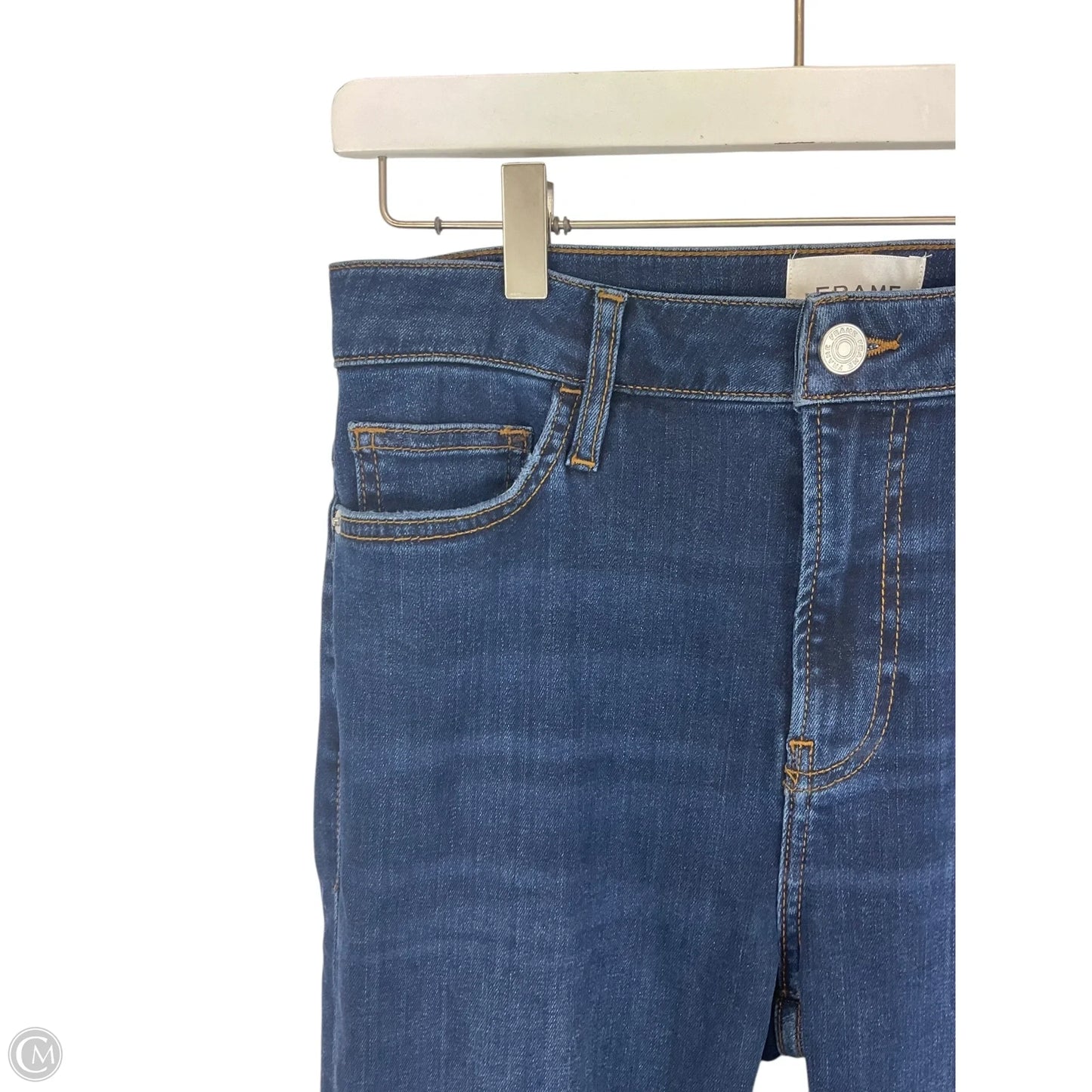 Jeans Flared By Frame In Blue Denim, Size: 6