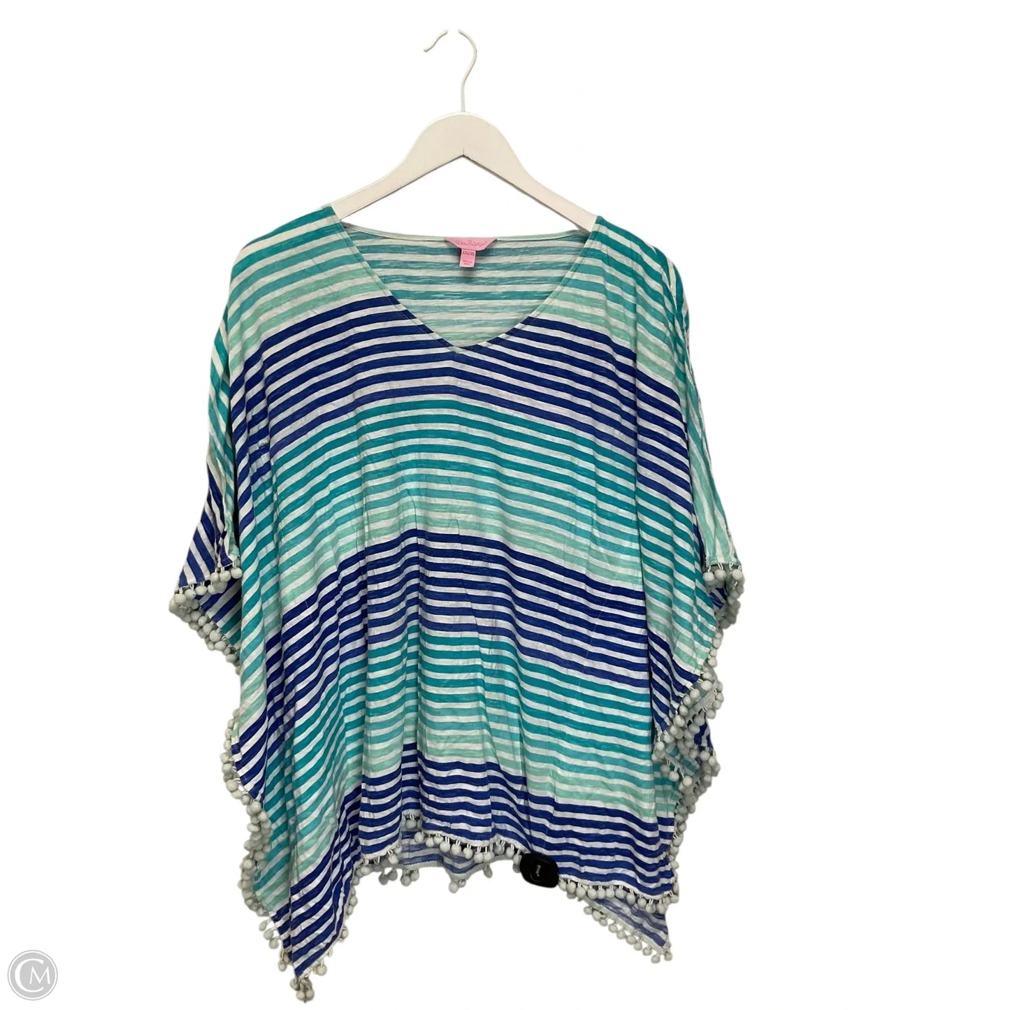 Top Short Sleeve Designer By Lilly Pulitzer In Blue, Size: Xxs