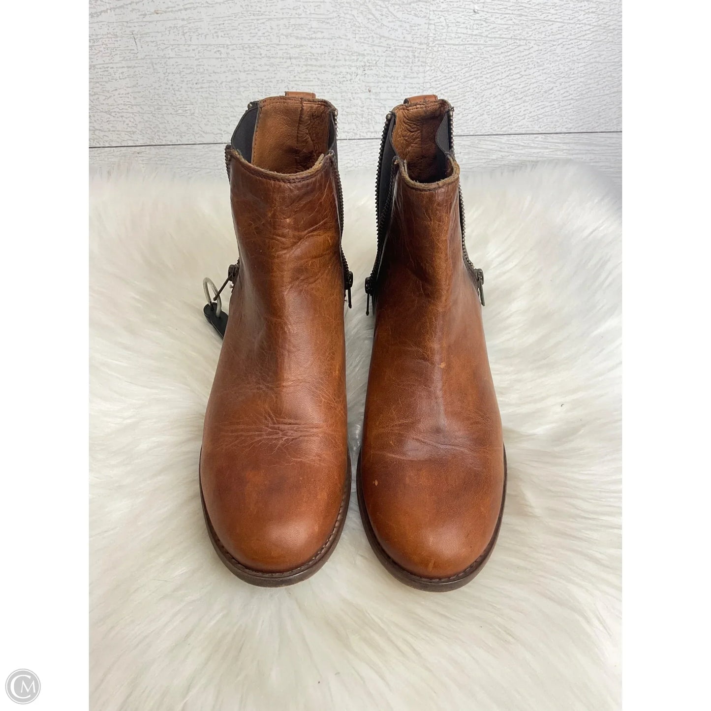 Boots Designer By Frye In Brown, Size: 9