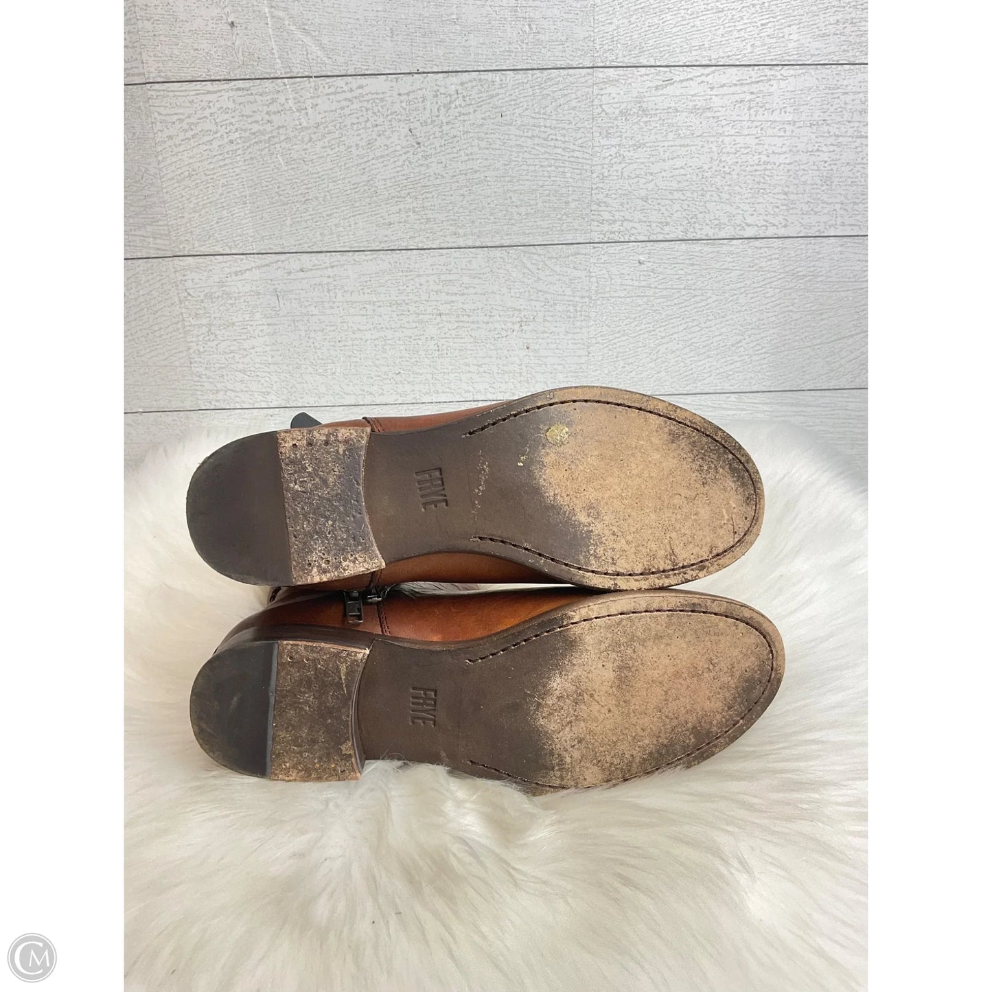 Boots Designer By Frye In Brown, Size: 9