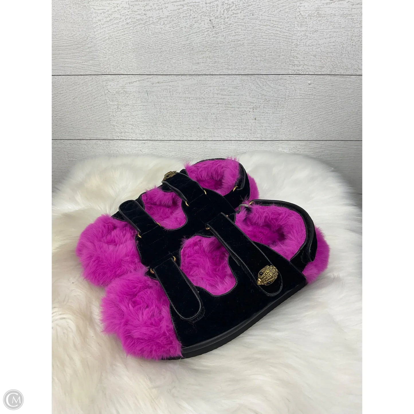 Shoes Designer By Kurt Geiger In Black & Pink, Size: 8