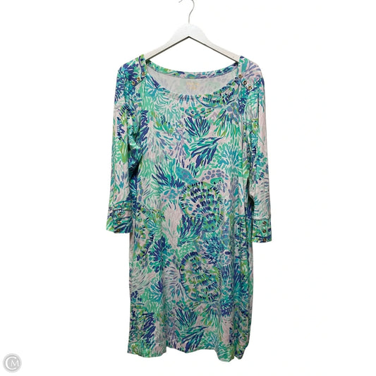 Dress Designer By Lilly Pulitzer In Green & Purple, Size: Xxl