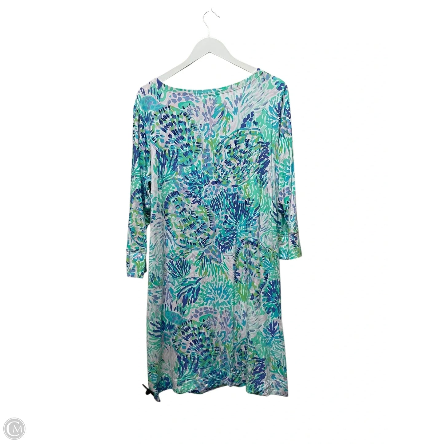 Dress Designer By Lilly Pulitzer In Green & Purple, Size: Xxl
