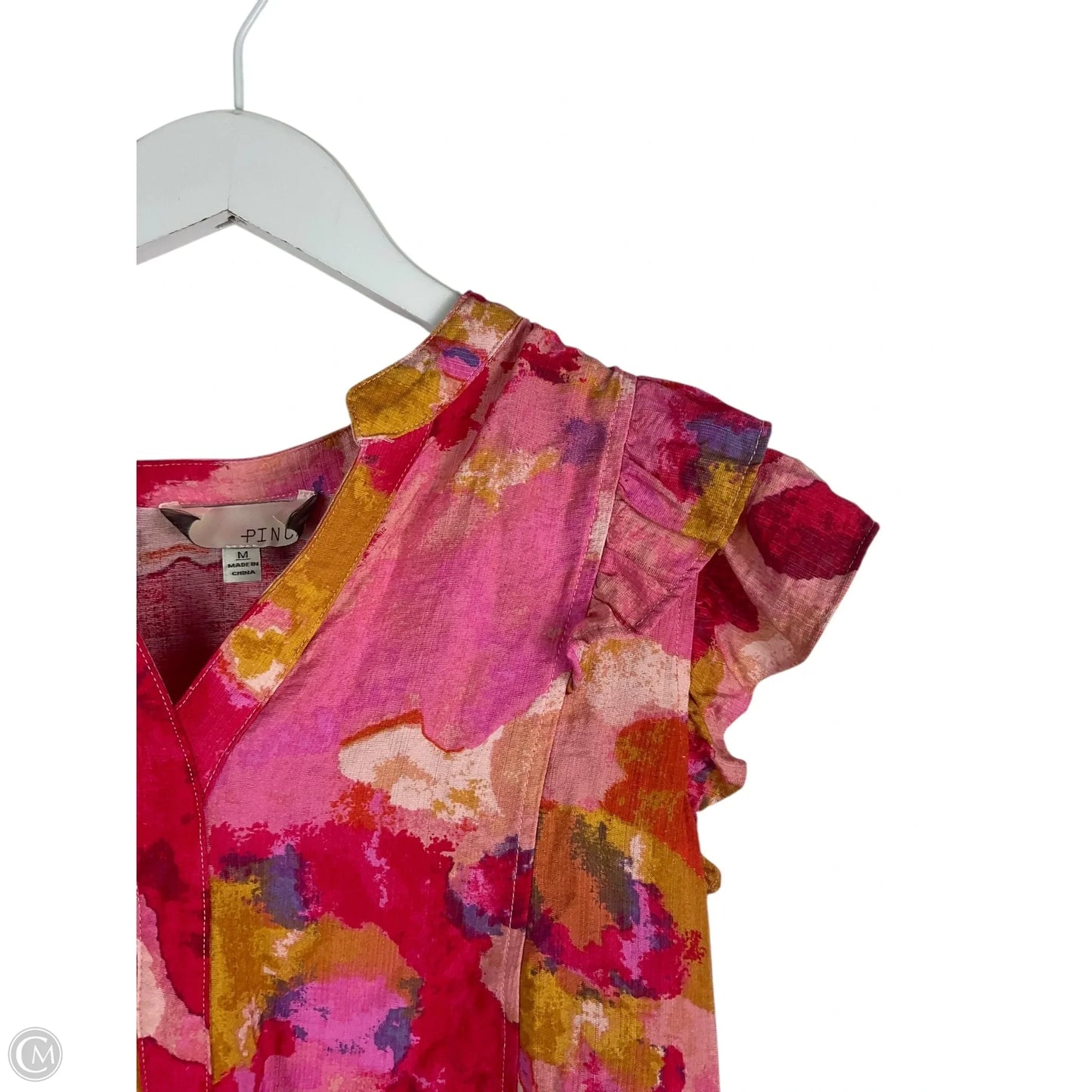 Top Short Sleeve By Pinch In Pink & Red, Size: M