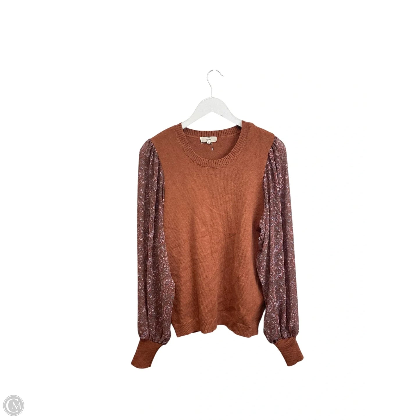 Top Long Sleeve By Entro In Brown, Size: M