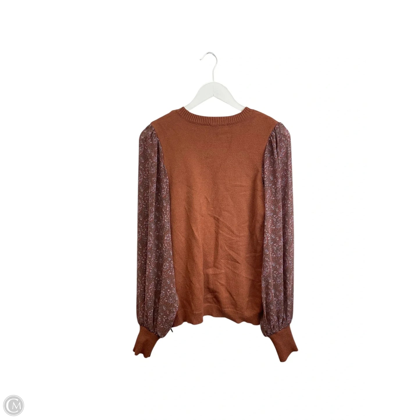 Top Long Sleeve By Entro In Brown, Size: M