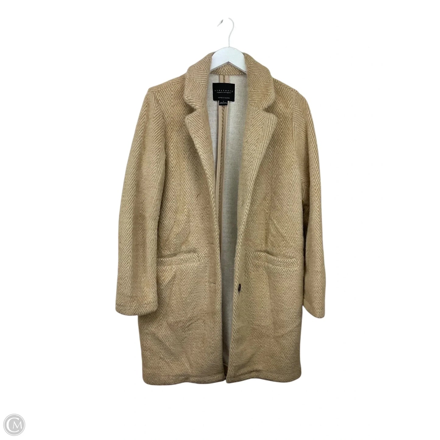 Coat Faux Fur & Sherpa By Sanctuary In Tan, Size: S