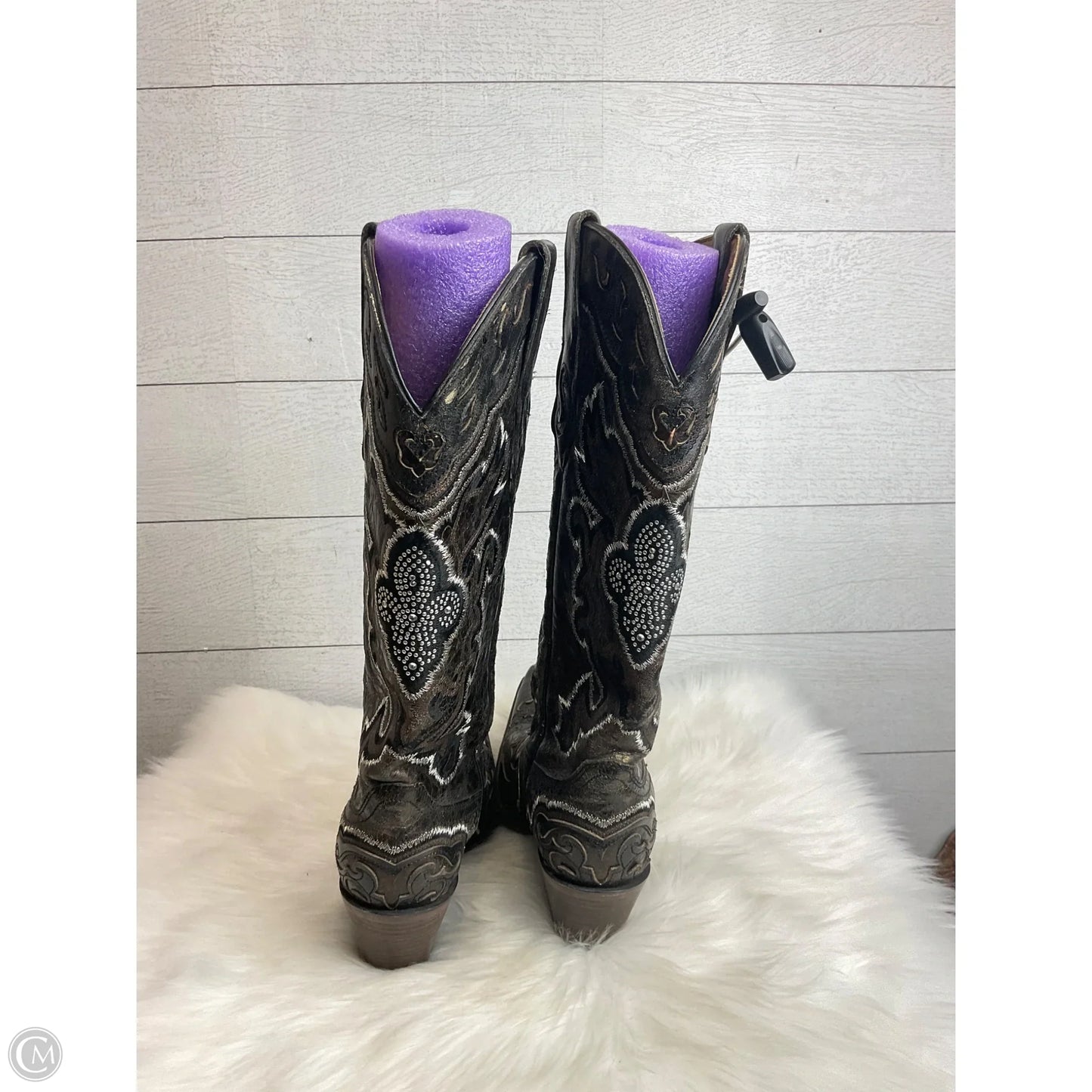 Boots Knee Heels By Corral In Brown, Size: 10