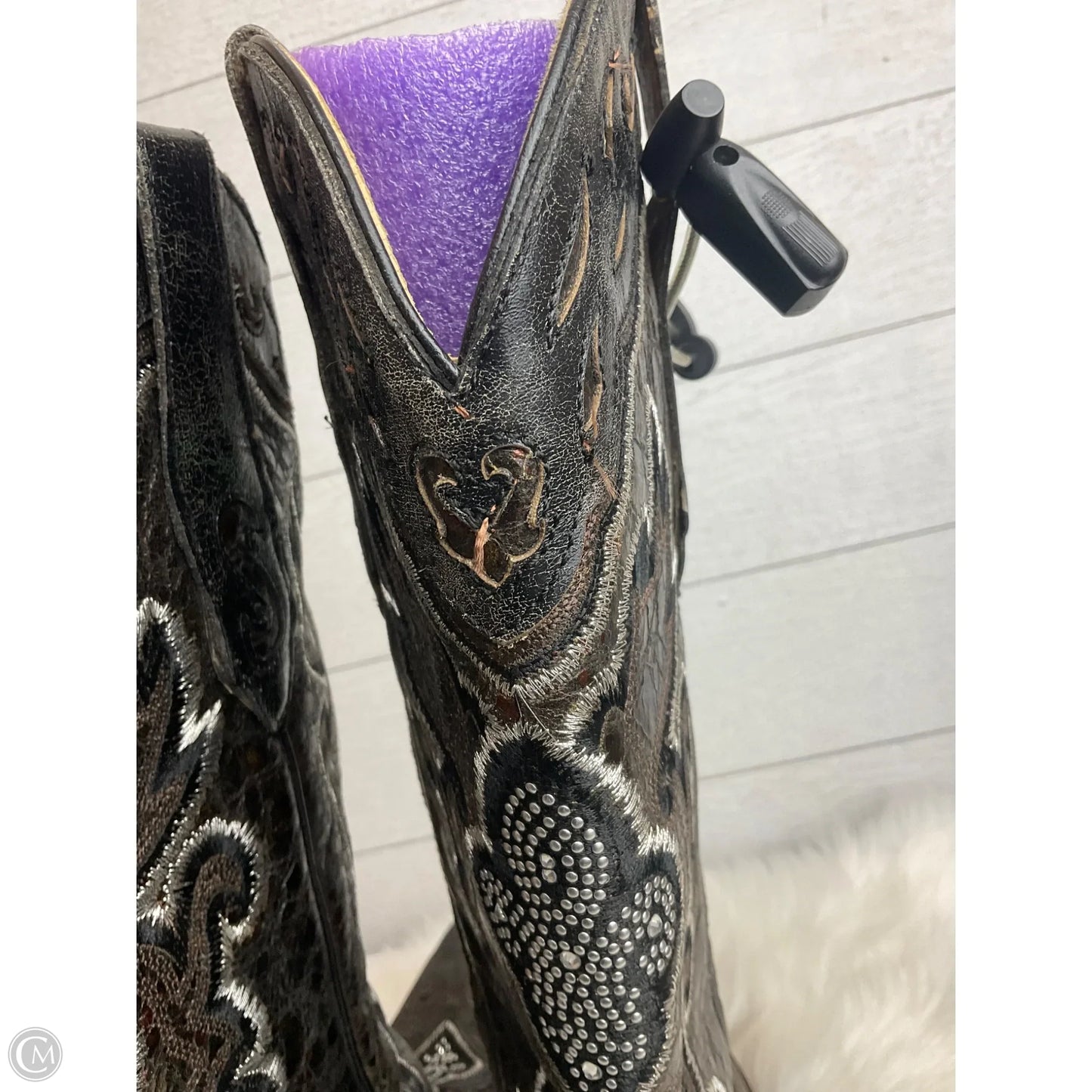 Boots Knee Heels By Corral In Brown, Size: 10