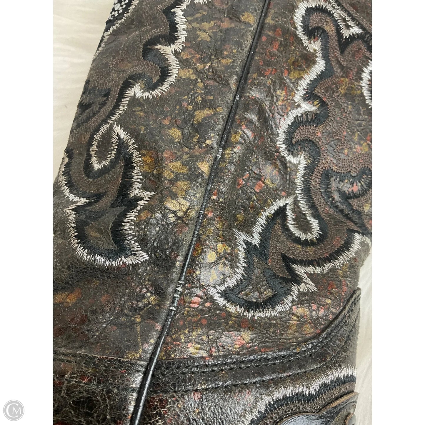 Boots Knee Heels By Corral In Brown, Size: 10