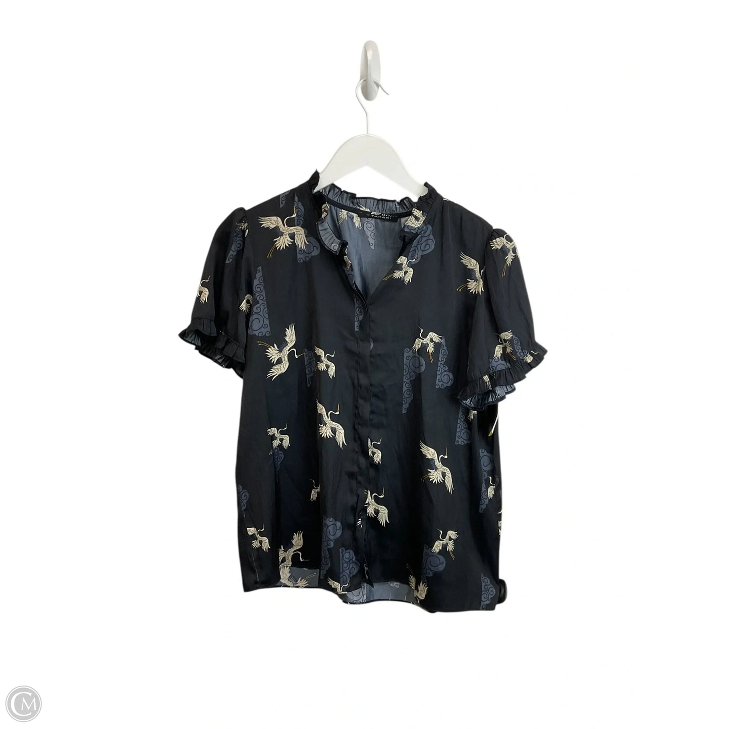 Top Short Sleeve By Tahari In Navy, Size: M