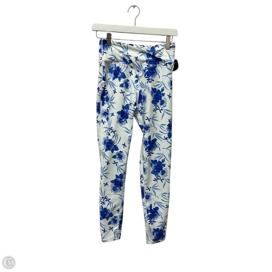 Athletic Leggings By Loveshackfancy In Blue & White, Size: M