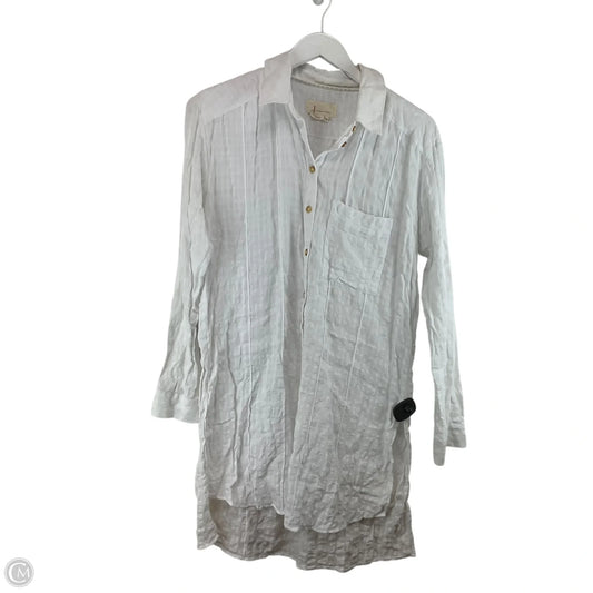 Top Long Sleeve By Anthropologie In White, Size: M