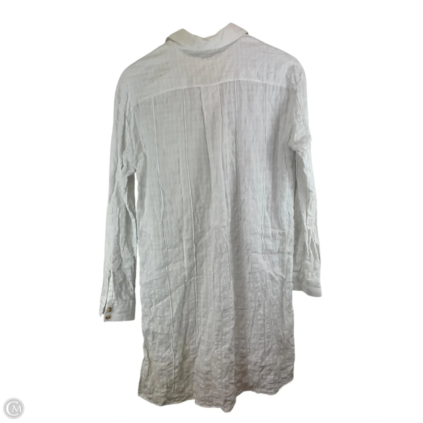 Top Long Sleeve By Anthropologie In White, Size: M