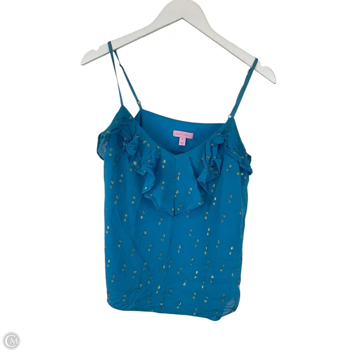 Top Sleeveless Designer By Lilly Pulitzer In Blue, Size: M