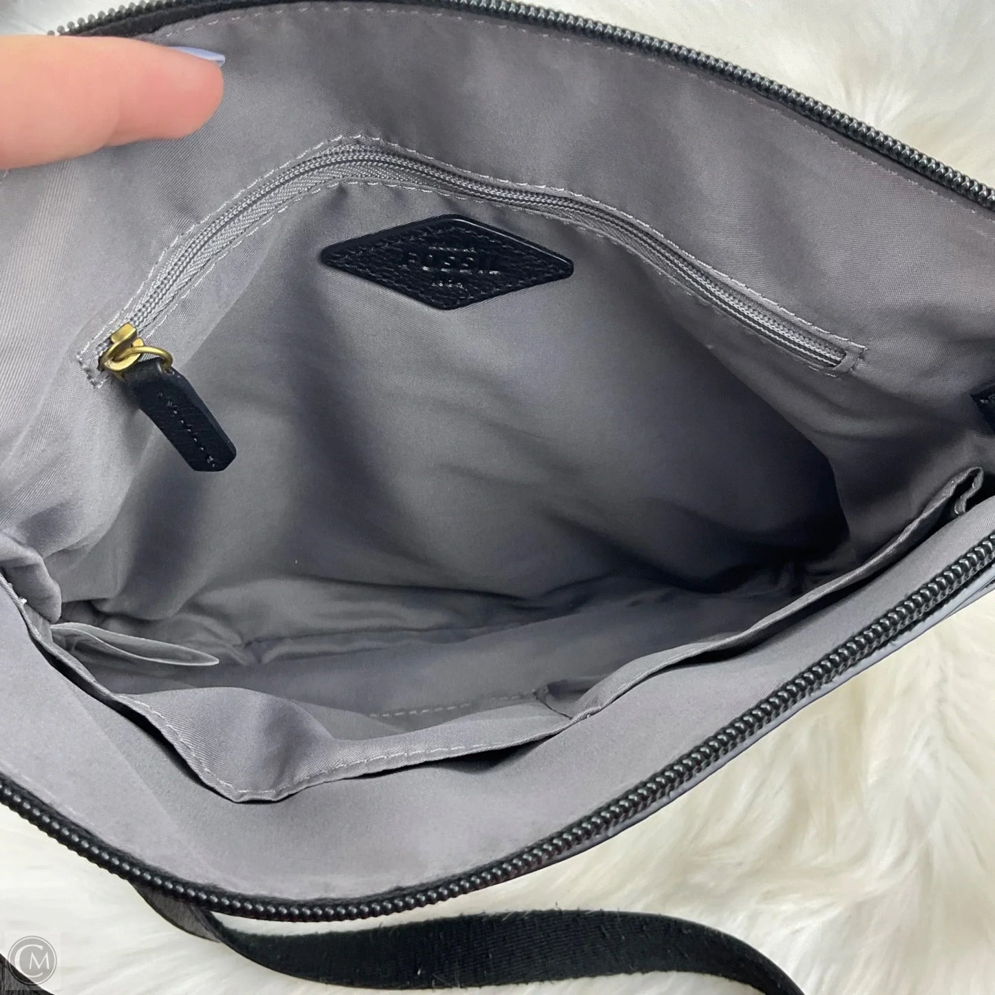 Crossbody Leather By Fossil, Size: Small