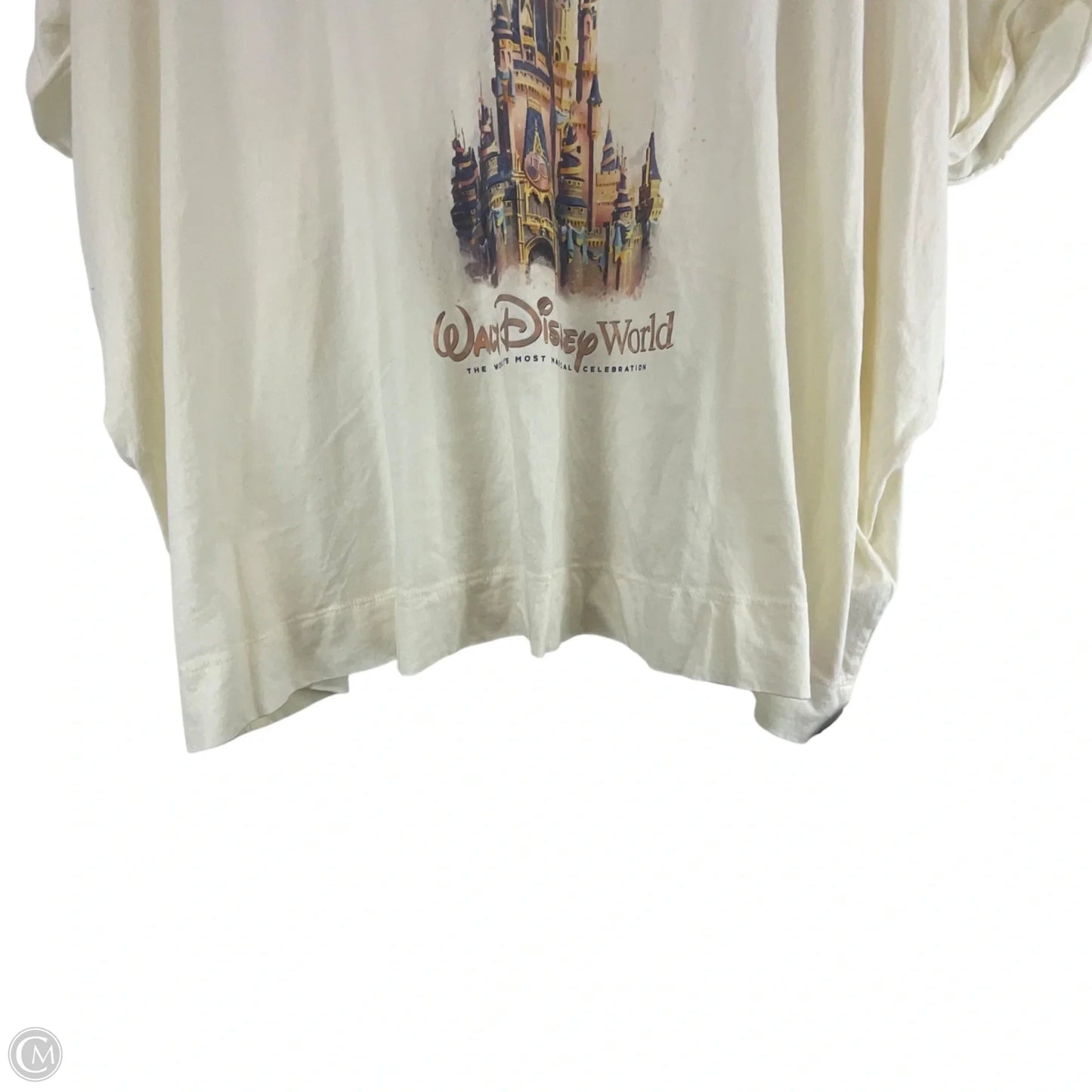Top Short Sleeve Basic By Disney In Tan, Size: 3x