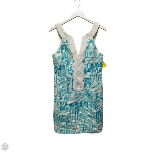 Dress Designer By Lilly Pulitzer In Blue & White, Size: 12