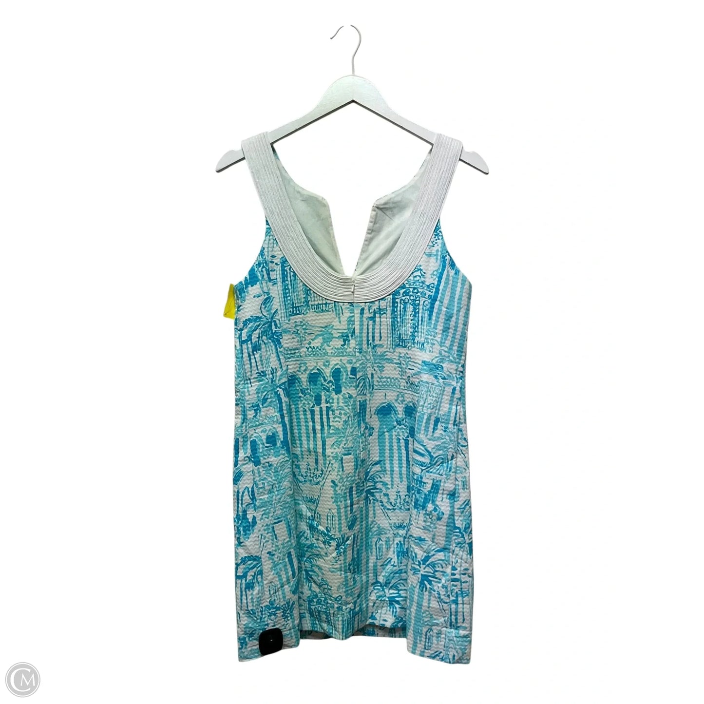 Dress Designer By Lilly Pulitzer In Blue & White, Size: 12