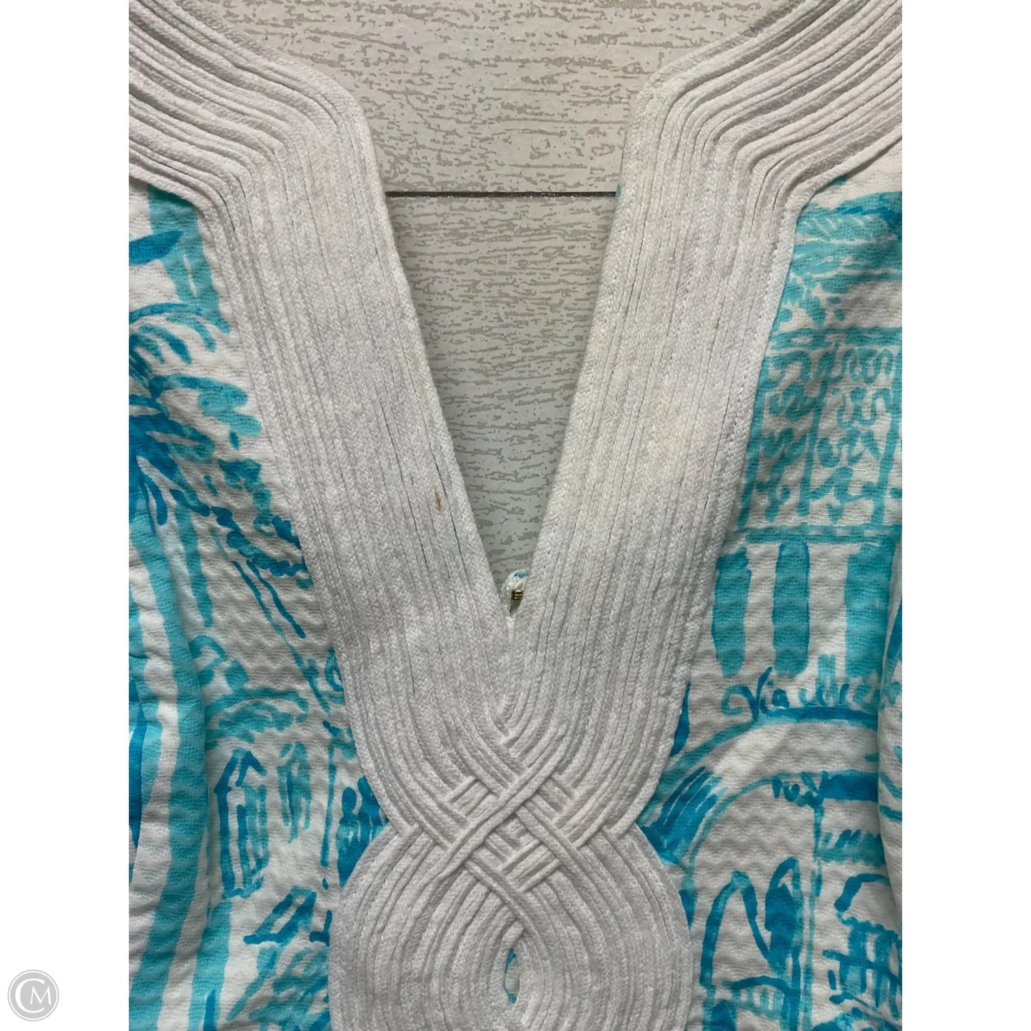 Dress Designer By Lilly Pulitzer In Blue & White, Size: 12