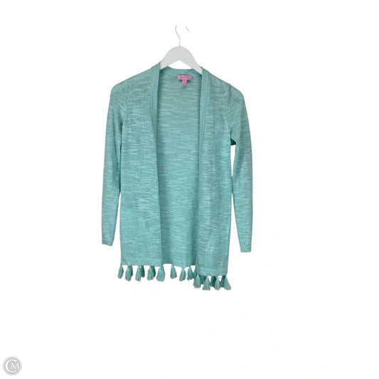 Sweater Cardigan Designer By Lilly Pulitzer In Blue, Size: Xxs