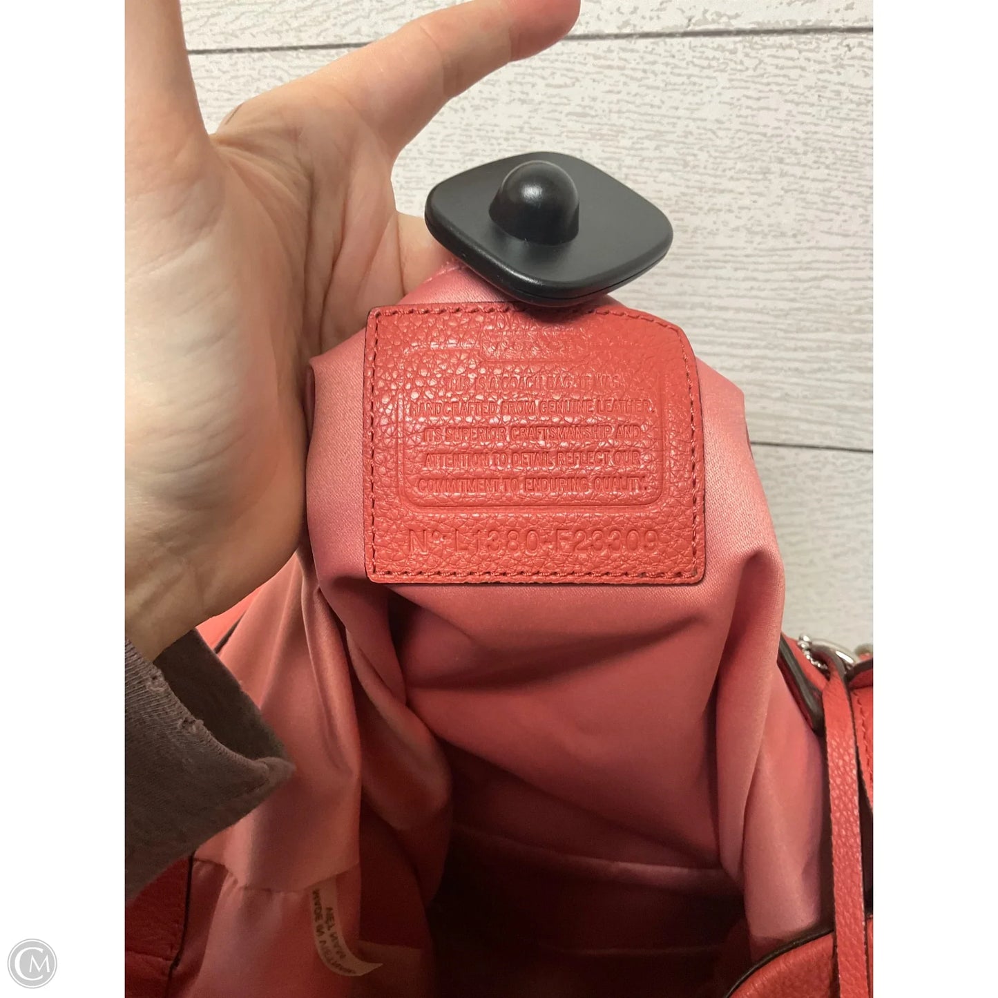 Handbag Designer By Coach, Size: Medium