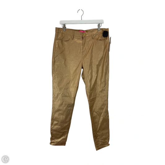 Pants Designer By Lilly Pulitzer In Gold, Size: 14
