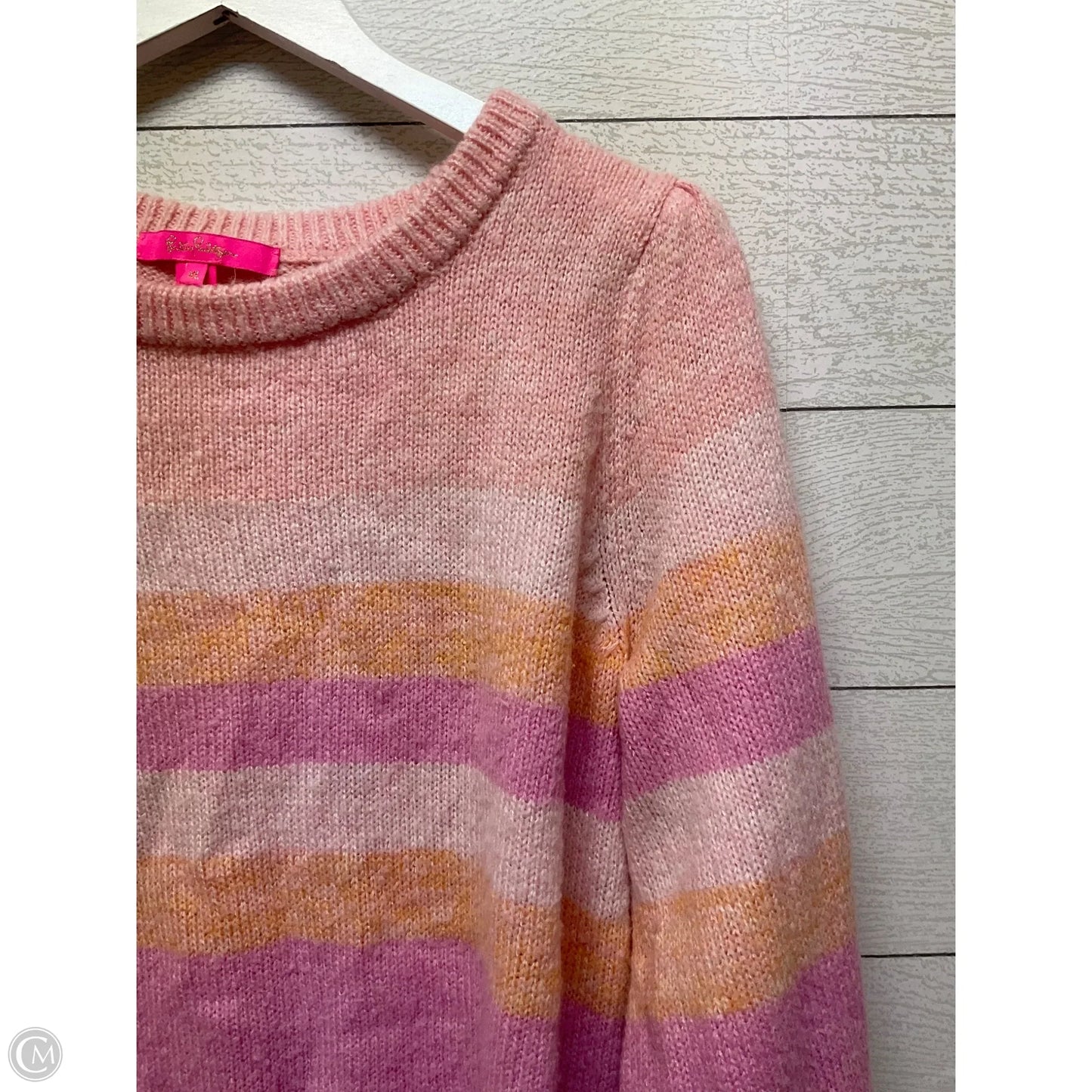 Sweater Designer By Lilly Pulitzer In Pink & Purple, Size: Xl