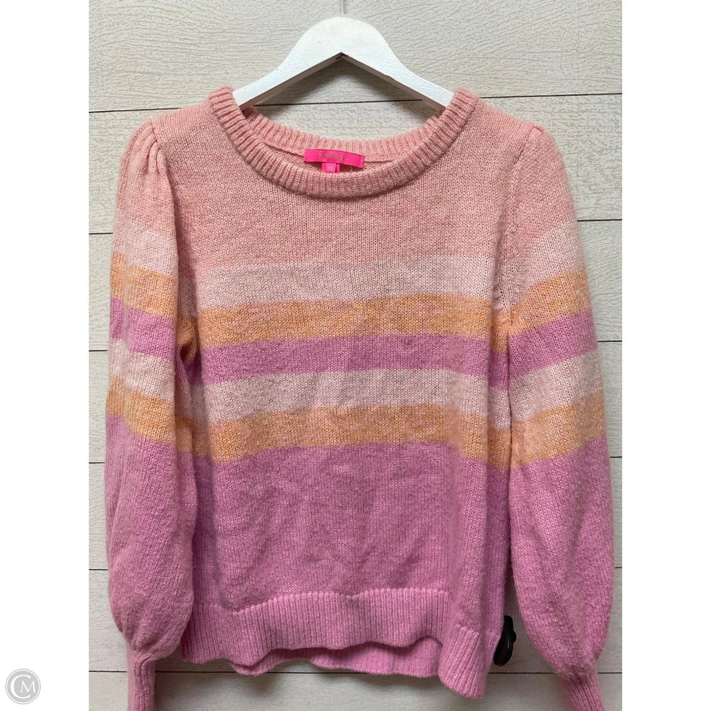 Sweater Designer By Lilly Pulitzer In Pink & Purple, Size: Xl