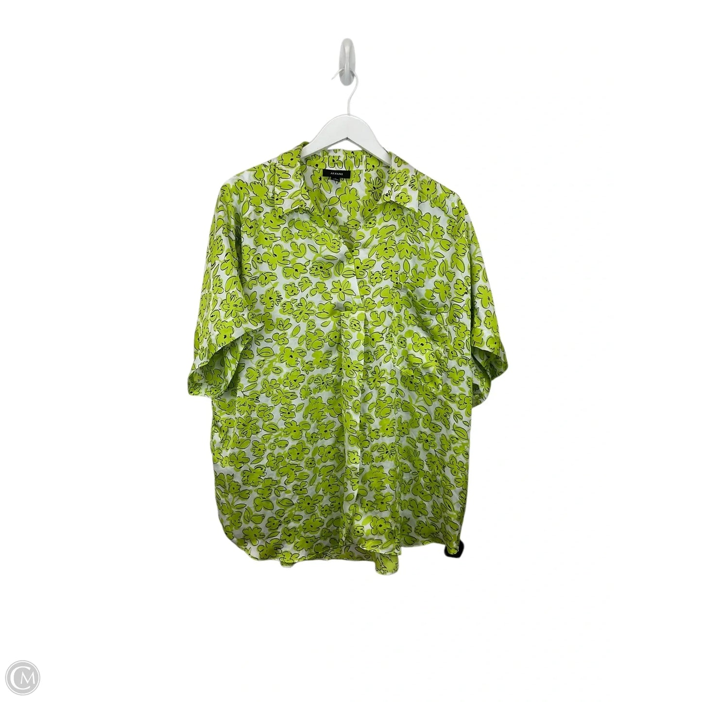 Top Short Sleeve By Alfani In Green, Size: Xl