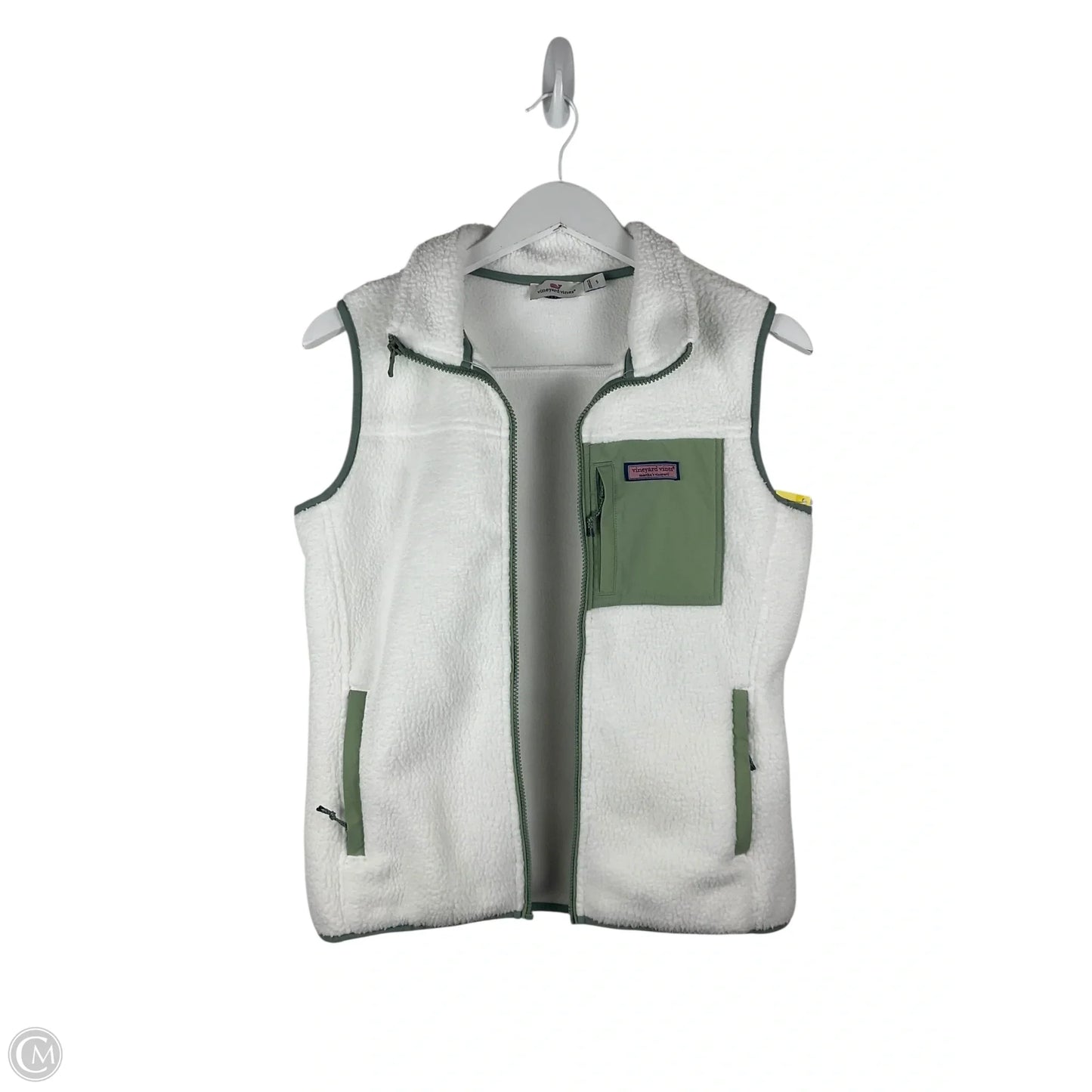 Vest Faux Fur & Sherpa By Vineyard Vines In White, Size: S