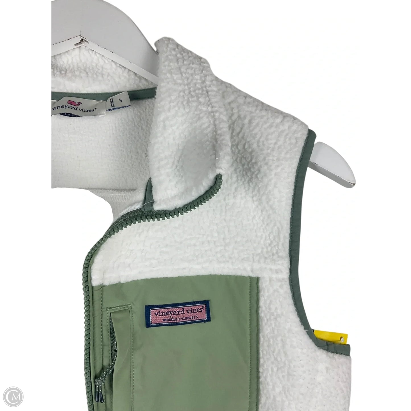 Vest Faux Fur & Sherpa By Vineyard Vines In White, Size: S