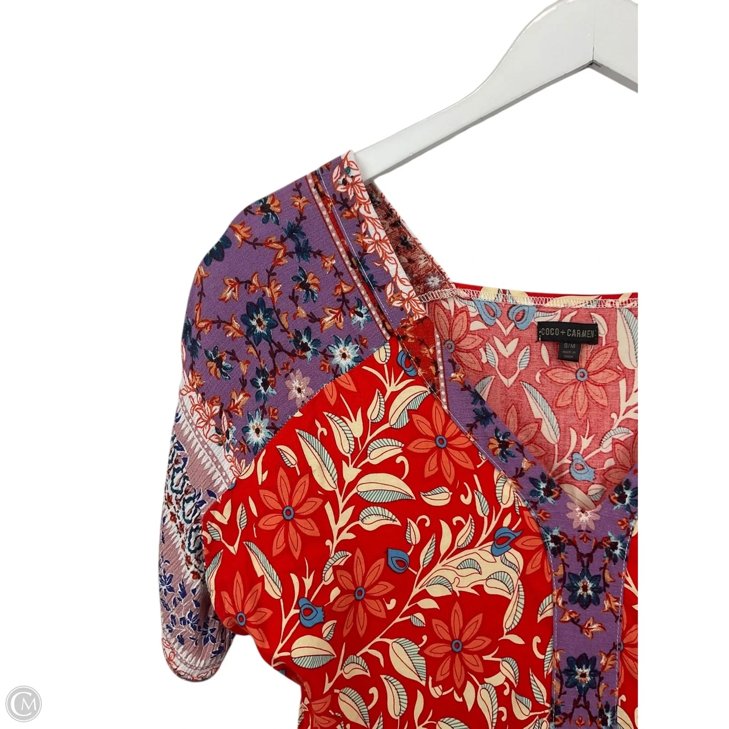 Top Short Sleeve By Coco And Carmen In Red, Size: S