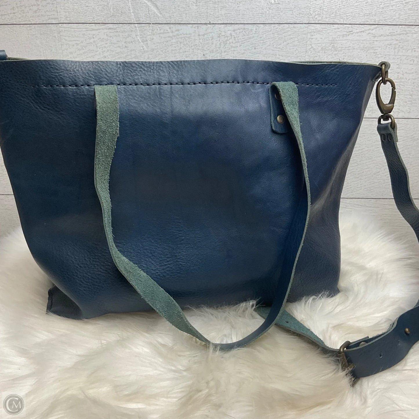 Handbag Leather By Cmb, Size: Large