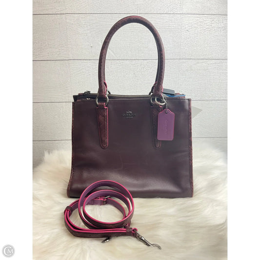 Handbag Designer By Coach, Size: Medium