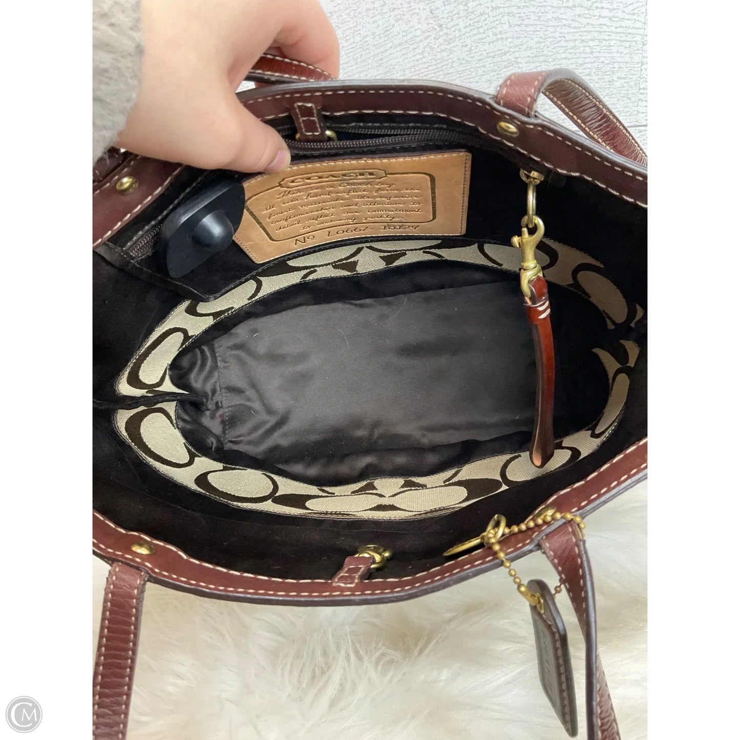 Handbag Designer By Coach, Size: Medium