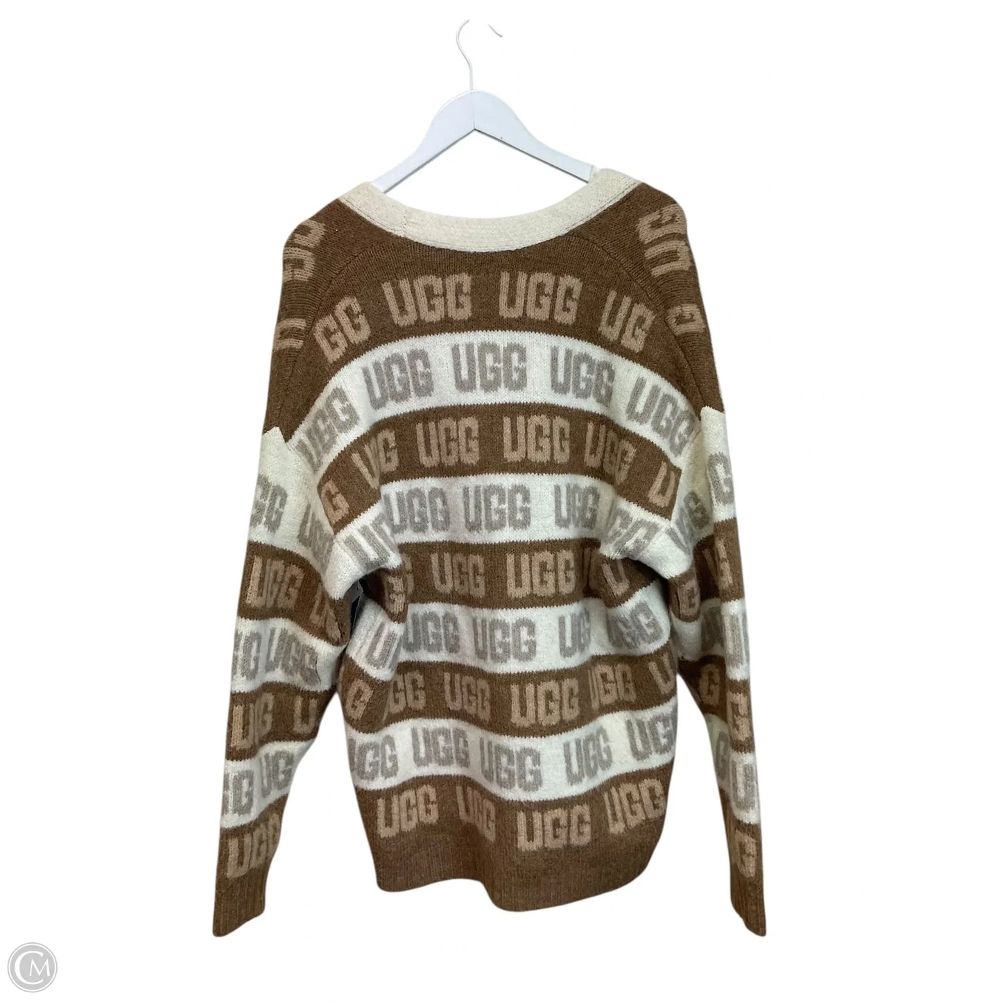 Sweater Cardigan Designer By Ugg In Brown, Size: S