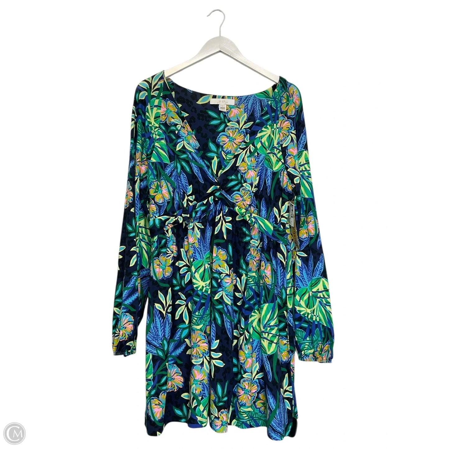 Dress Designer By Lilly Pulitzer In Blue & Green, Size: Xl
